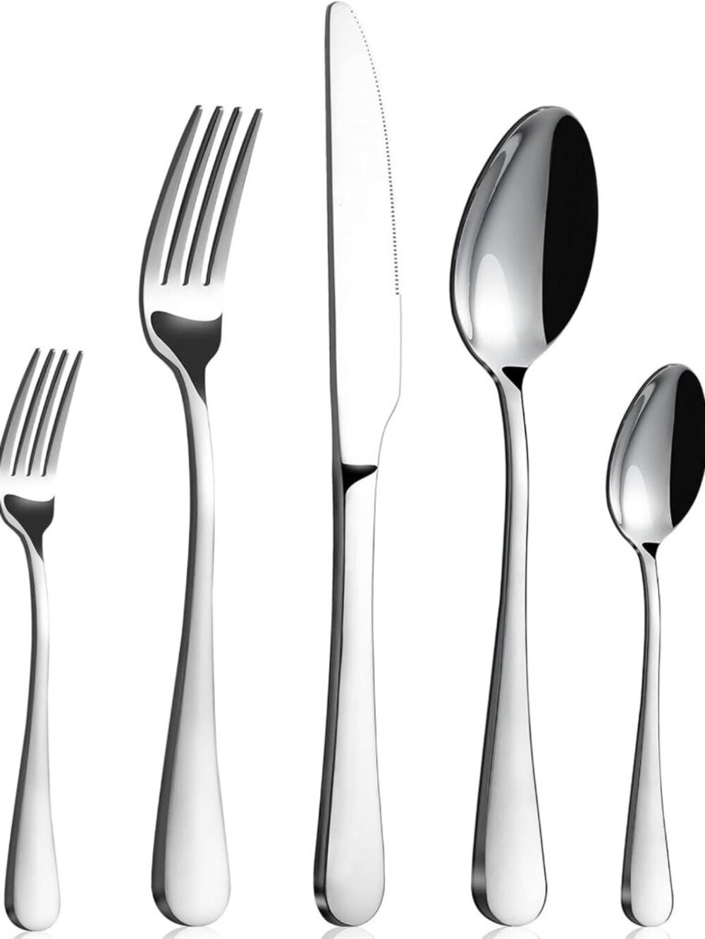 Stainless Steel Flatware Set for 4-20 | Heavy Duty Silverware, Dishwasher Safe